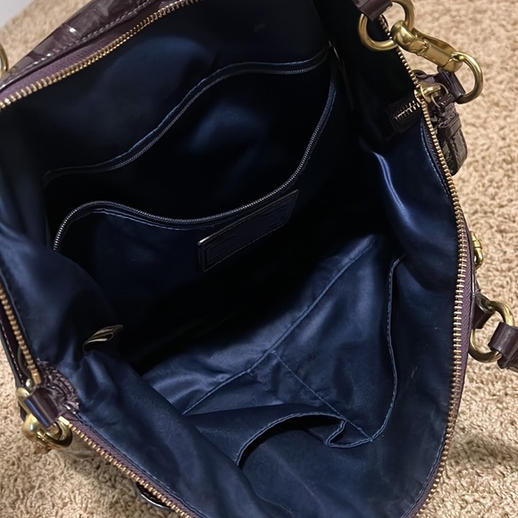Coach purple purse with dust bag - Picture 5 of 12